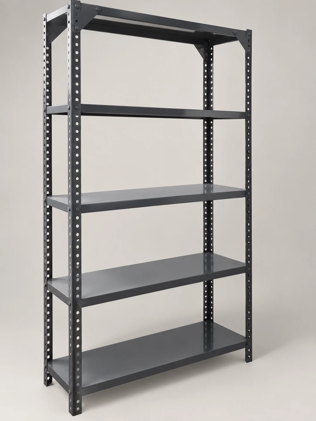 Slotted iron storage rack — Rack view
